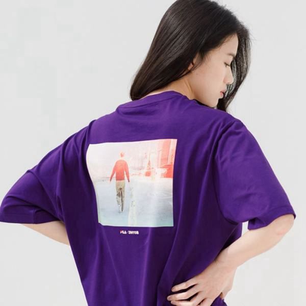 Camisetas Fila Mulher Roxo - Fila Artist Graphic S/S Loja Online Portugal,NHVJ-51932